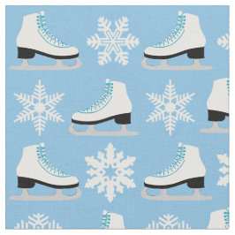 Jul för för blåttfigurskridskor och snöflingor tyg