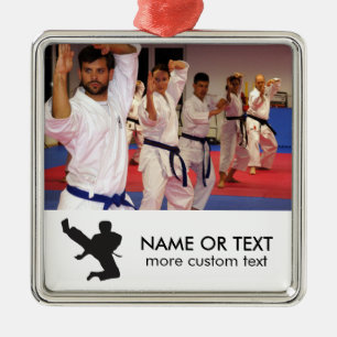 Jul för foto för personligkampsportKarate Julgransprydnad Metall