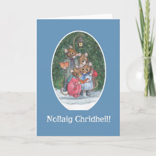 Jul för Gaelic för gulliga mussångsångare skotsk Helgkort