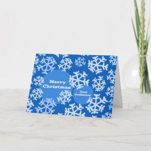 Jul för gudfader, abstrakt Snowflakedesign Helgkort