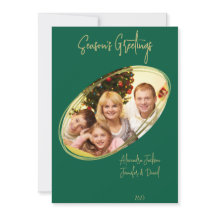 Jul för helgerna i grönt och Guld