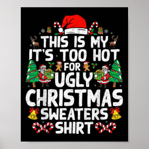 Jul för kvinnor män för heta fula jultröjor poster