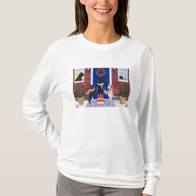 Jul för Labrador Retriever Tee Shirt (Framsida)