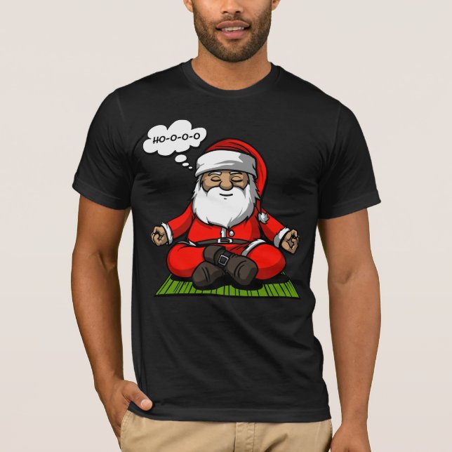 Jul för meditation för Santa ZenYoga T Shirt (Framsida)