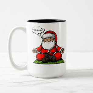 Jul för meditation för Santa ZenYoga Två-Tonad Mugg