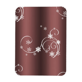 Jul för Metallic Brown White Swirls Magnet