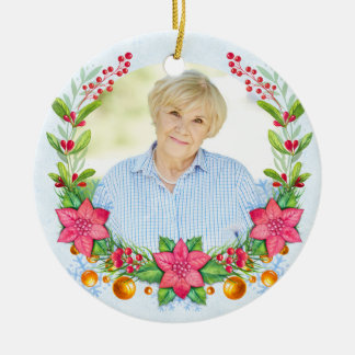 Jul för minnesmärke för julstjärnakranfoto julgransprydnad keramik