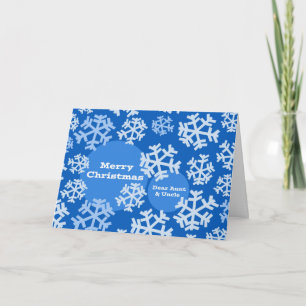 Jul för mostern och unclen, snöflingordesign helgkort