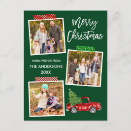 Jul för penselskript, Craft Tape Red Lastbil Vykort