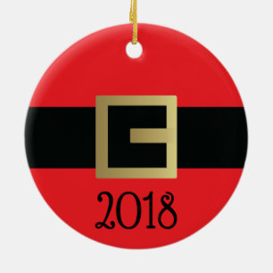 Jul för personligjultomtenbälte julgransprydnad keramik