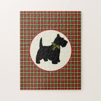 Jul för pläd för Scottiehund Scotch Pussel