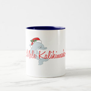 Jul för Santa delfinhawaiibo Två-Tonad Mugg