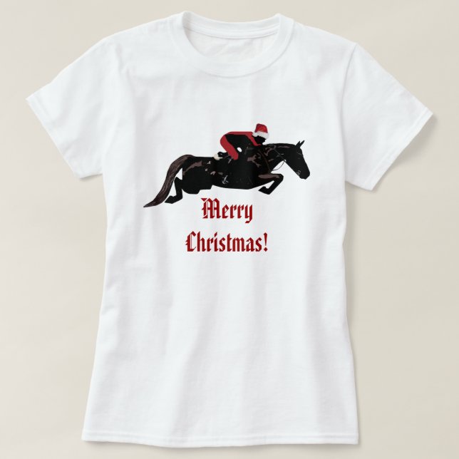 Jul för Santa hästjumper Tee Shirt (Design framsida)