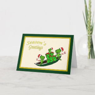 Jul för Santa krokodilerPirogue Helgkort