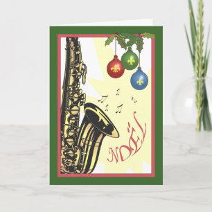 Jul för saxofonNew Orleans Jazz Helgkort
