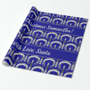 Jul för silver för gloriastearinljus modern presentpapper