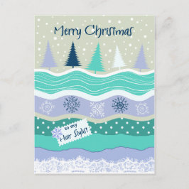 Jul för Skrapbokning av Hair Stylist Snöflingor Helg Vykort