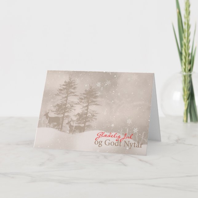 Jul för snyggt för danskaspråkgod jul helgkort (Framsida)