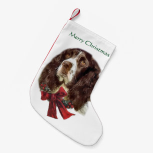 Jul för Spaniel för engelsk Springer Liten Julstrumpa