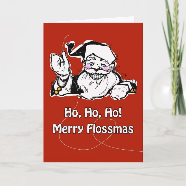 Jul för tandhygienist, Merry Flossmas Helgkort (Framsida)