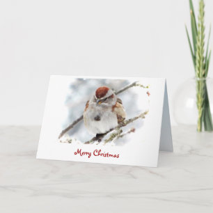 Jul för trädSparrow Helgkort