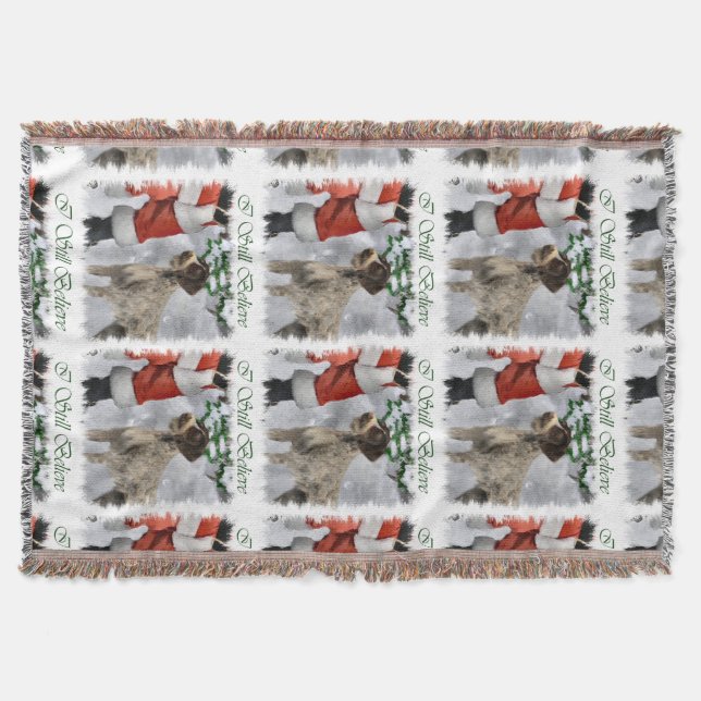 Jul för tysk Wirehted-pekare Filt (Framsidan)