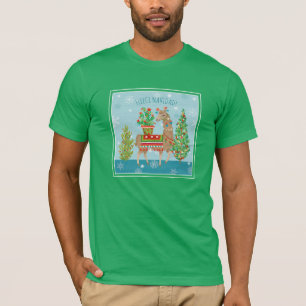 Jul för ullNavidad   älskvärd Llamas T Shirt