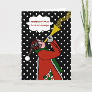 Jul för Underbara farfar, Trumpet och Snöstorm Helgkort