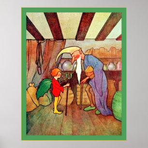 Jul för vintage för julland~ poster