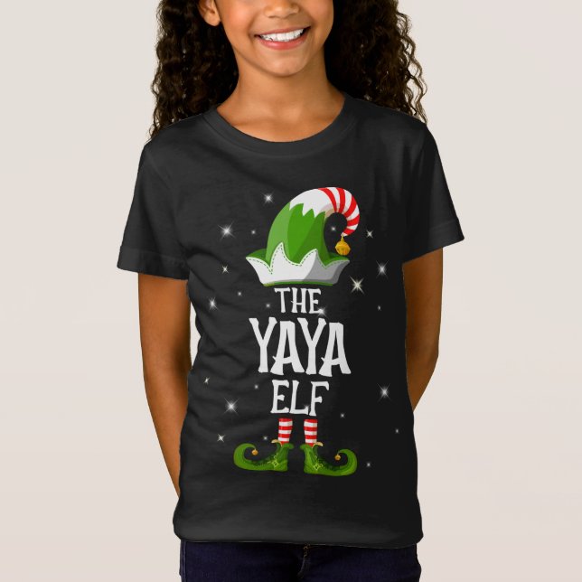 Jul för Yaya Elf-familjens matchningsgrupp T Shirt (Framsida)