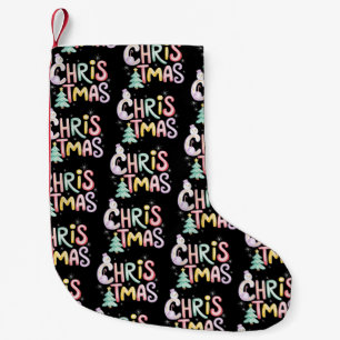 Jul Förberedd Träd Snöman Glitter Coquette Liten Julstrumpa