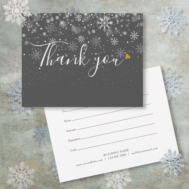 Jul - företagscertifikat tack kort (Christmas Business Gift Certificate Thank You Card)
