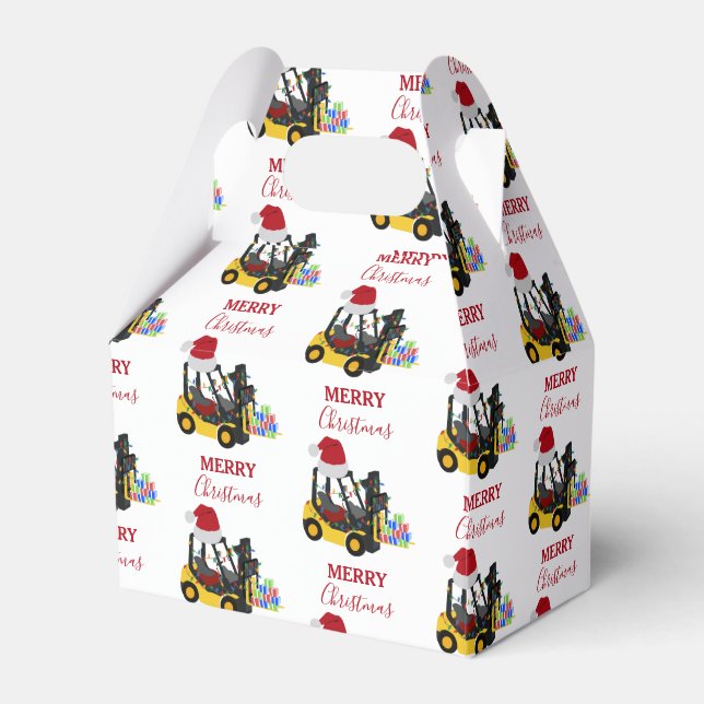 Jul Forklift Lastbil Presentaskar (Framsidan Sidan)