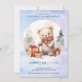 Jul - första födelsedag inbjudningar