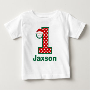 Jul - första födelsedag Santa Shirt Tee Shirt