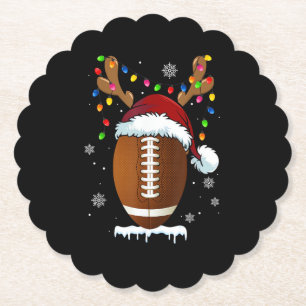Jul Fotboll Ball Santa Ljusen Roliga Pojkar Mig Underlägg Papper