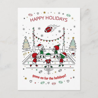 Jul fotboll Boll Santa Hatt Julkort Helg Vykort