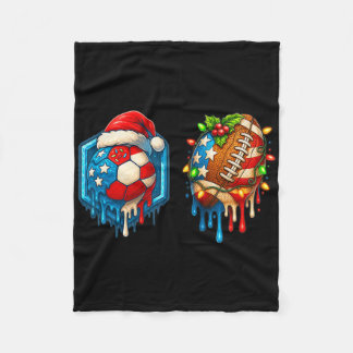 Jul Fotboll Fotboll Dropp Oss Flagga Glass D Fleecefilt