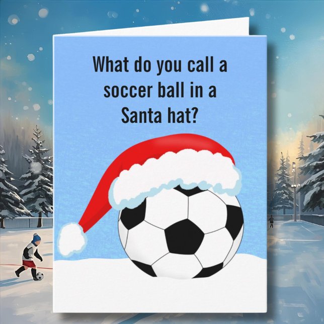 Jul Fotboll i Tomtes Huvud Kort (Skapare uppladdad)