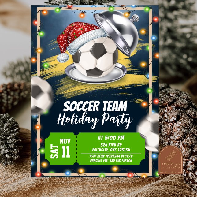 Jul Fotboll Julfest Inbjudningar (Skapare uppladdad)