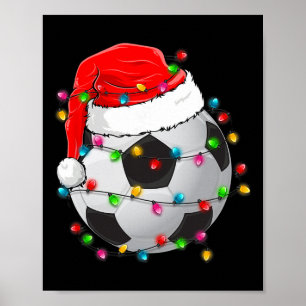 Jul Fotboll Ll Tomtehatt Rolig Sport Jul Tomte Poj Poster