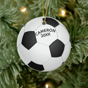 Jul Fotboll och sko Julgransprydnad Keramik