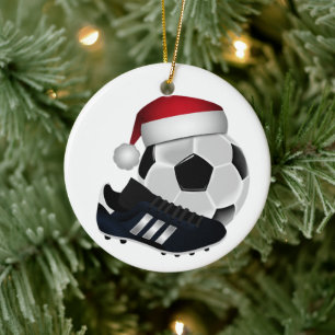 Jul Fotboll och sko Julgransprydnad Keramik