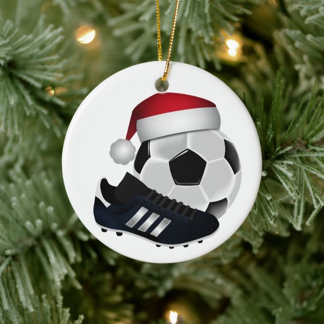 Jul Fotboll och sko Julgransprydnad Keramik (Träd)