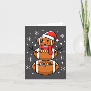 Jul Fotboll Snömannen Julhatt Rolig Xmas För Kort
