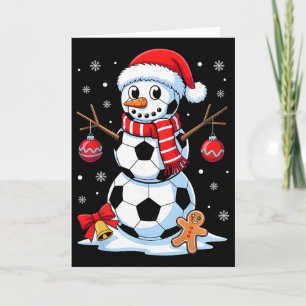 Jul Fotboll Snömannen Santa Hatt Xmas Pyjamas Mig Kort