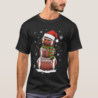 Jul Fotboll Snömannen Sport Xmas Högtid Pojke T Shirt