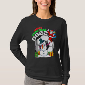 Jul Fotboll Tomte God Jul Dabbing Snö T Shirt