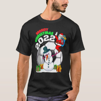 Jul Fotboll Tomte God Jul Dabbing Snö T Shirt