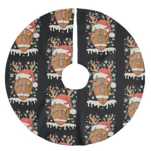 Jul Fotboll Tomtehatt Ren Xmas Ljus Julgransmatta Borstad Polyester
